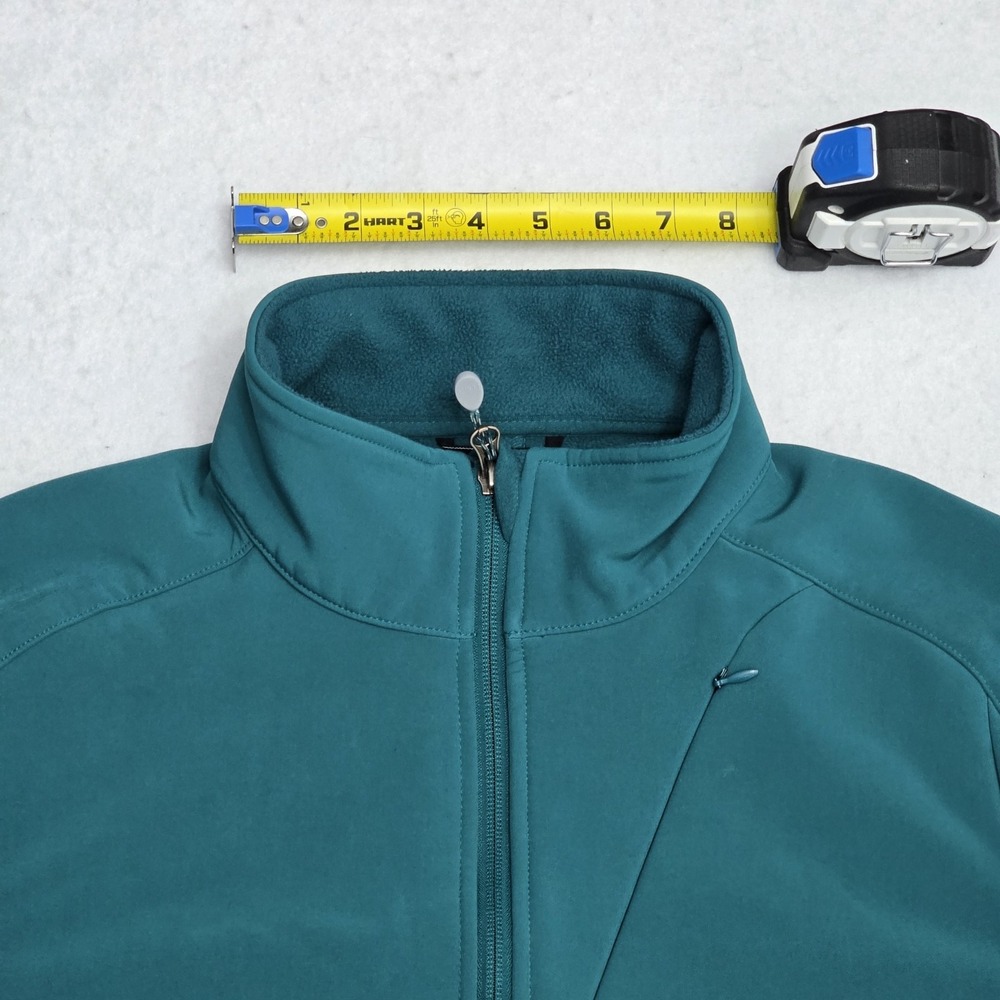 LL Bean Womens 2X Softshell Jacket Teal Blue Fleece Lined Full Zip 258215 - Picture 16 of 16